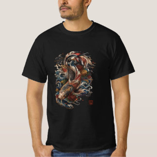 Camiseta Peixe Koi Japonês | Tatuagem Japonesa Tradicional