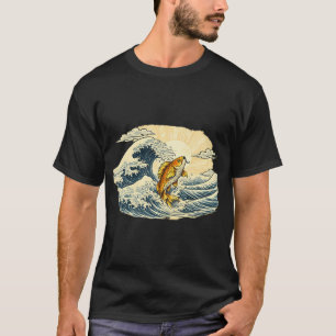 Camiseta Peixe Koi Japonês Ukiyo-e