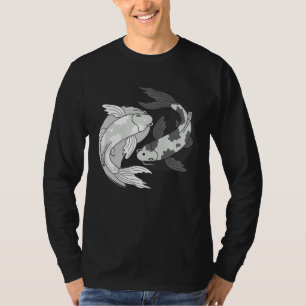 Camiseta Peixe Koi Japonês Yin Yang Nishikigoi Sanke Showa