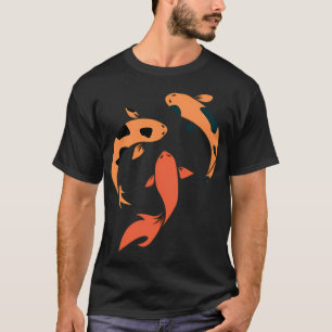 Camiseta peixe Koi laranja