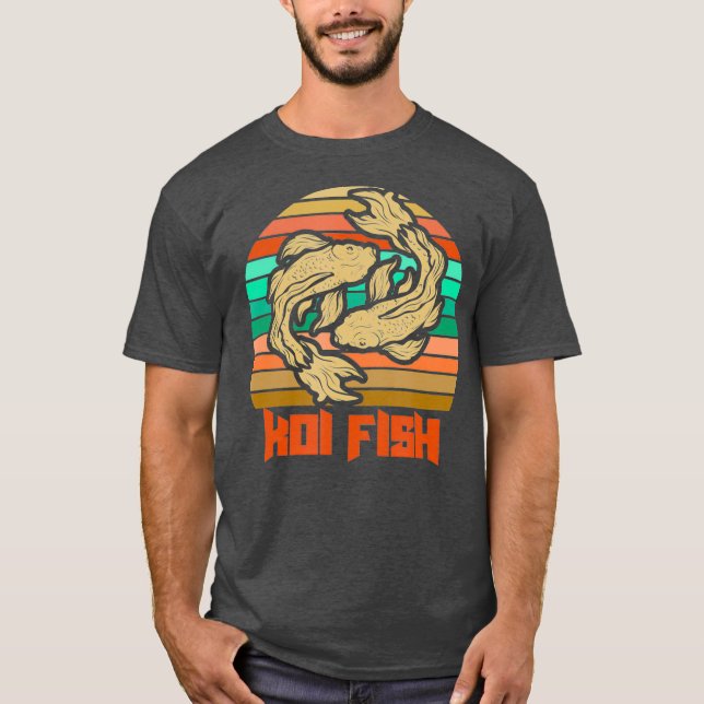 Camiseta Peixe Koi - Nishikigoi Koi Japonês - Letra Pond (Frente)