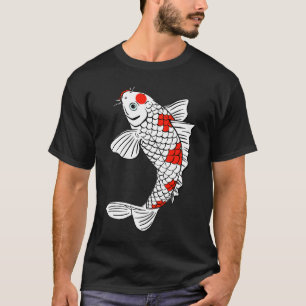 Camiseta Peixe Koi Para Proprietário de Lago Japonês Sorte