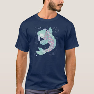 Camiseta Peixe Koi Pastel   Arte Popular Caprichosa Subaquá