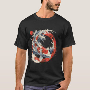 Camiseta Peixe Koi Peixe Carp Japonês Peixe Nishikigoi Oc