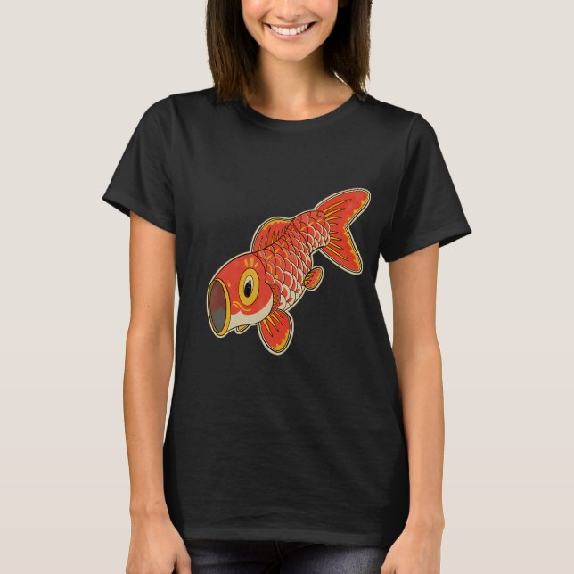 Camiseta peixe koi pipa (Frente)