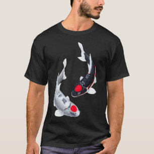 Camiseta Peixe Koi Tancho Preto Branco