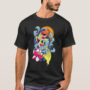 Camiseta Peixe Koi Tatuagem Japonesa Legal Jinli Japão Carp