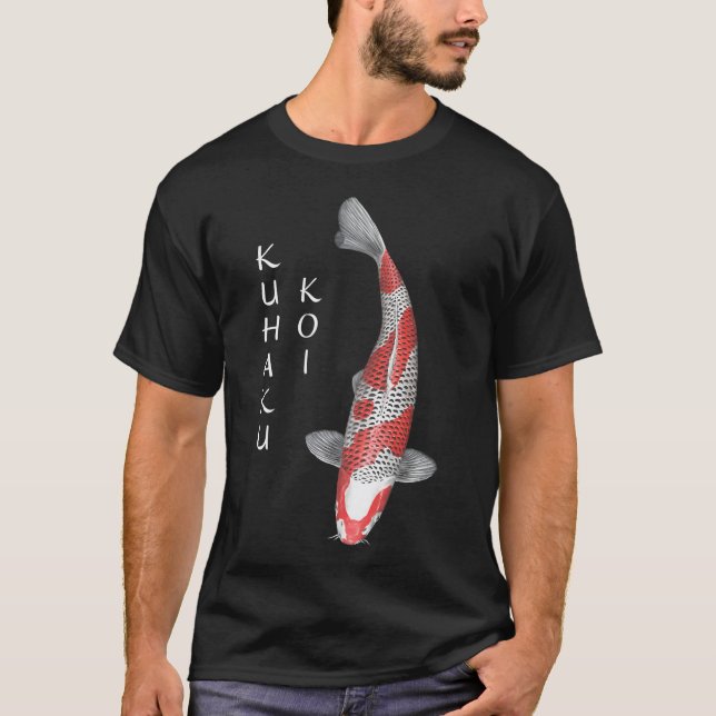 Camiseta Peixe Koi Variedade Kuhaku (Frente)