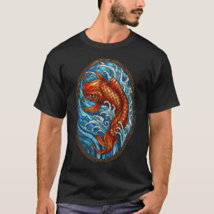 Camiseta Peixe Koi Vidro Pintado