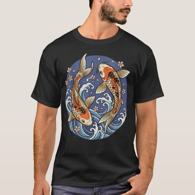 Camiseta Peixe Koi Yin Yang (Frente)