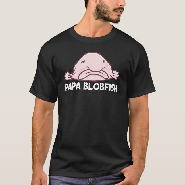 Camiseta Peixe-Lábio Para Homens Pai Peixes Profundos (Frente)