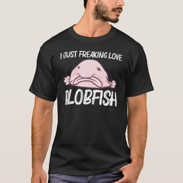 Camiseta Peixe-Lábio Para Homens Peixes Profundos Zoo Anima (Frente)