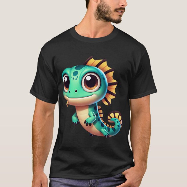 Camiseta Peixe-Lagarto Adorável (Frente)