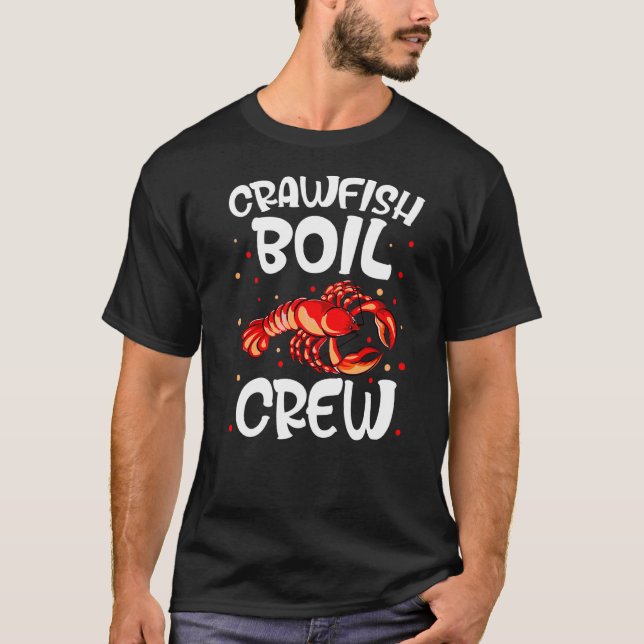 Camiseta Peixe-lama Arrefece Crayfish Comendo Cajun (Frente)