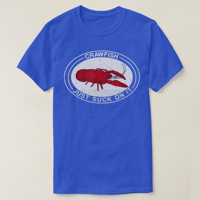 Camiseta Peixe-lama Chupa-lhe Piada Crayfish Engraçado Caju (Frente do Design)