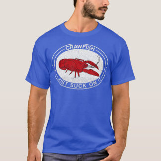 Camiseta Peixe-lama Chupa-lhe Piada Crayfish Engraçado Caju
