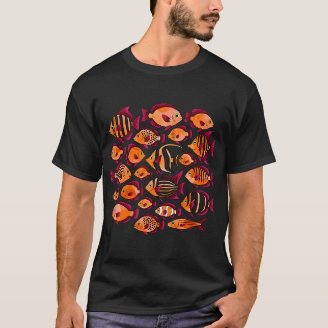 Camiseta Peixe laranja aquarela (Frente)