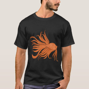 Camiseta Peixe Laranja Aquarela Chique