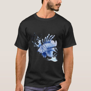 Camiseta Peixe-Leão Amante da Arte Motivo Mar Oceano A