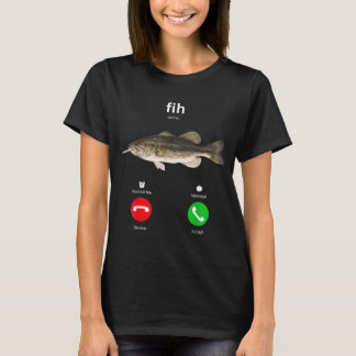 Camiseta Peixe Ligando Para Peixe Fumante Meme Divertido De
