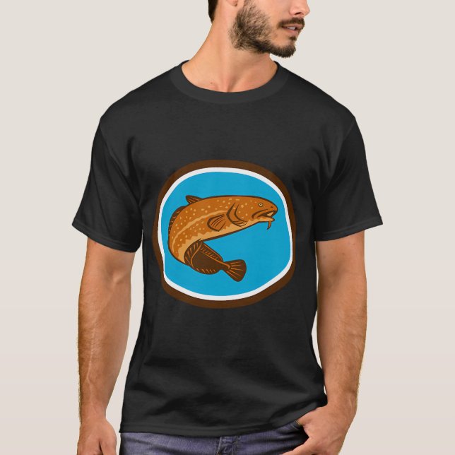 Camiseta Peixe Lota Oval Retro (Frente)