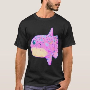 Camiseta Peixe-Lua do Oceano Confete — Ilustração Digital