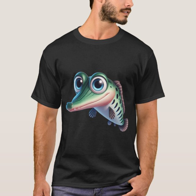 Camiseta Peixe lúcio adorável (Frente)