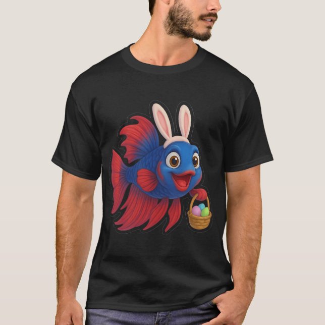 Camiseta Peixe-Luta de Páscoa (Frente)