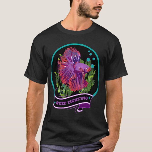 Camiseta Peixe Lutador Betta Persistente (Frente)
