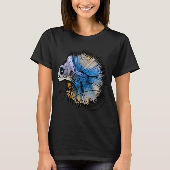 Camiseta Peixe lutador zumbi (Frente)