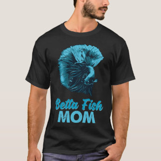 Camiseta Peixe Mãe Azul Lutando Peixes