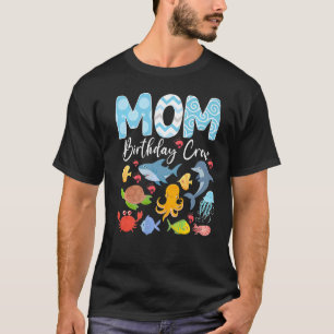 Camiseta Peixe Mãe Tripulação Oceanos Aquários Marítimos Co