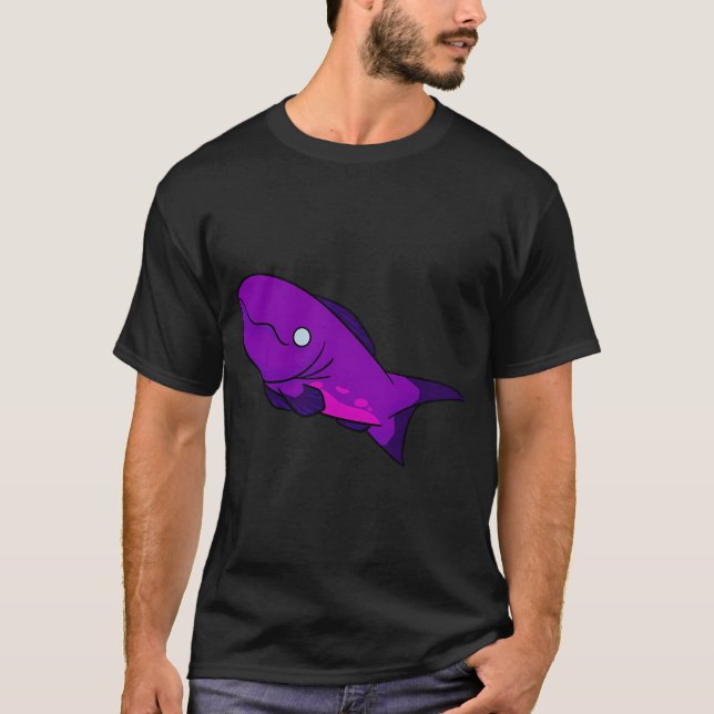 Camiseta Peixe magenta fofo feliz (Frente)