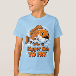Camiseta Peixe Maior Para Fry!! T-Shirt dos rapazes