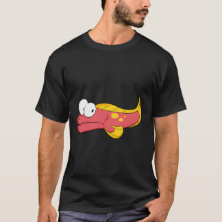 Camiseta Peixe Maluco (Rosa Forte+Amarelo)