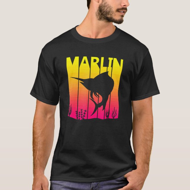 Camiseta Peixe Marlin Retro (Frente)
