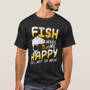 Camiseta Peixe Me Faz Feliz Você Não Tanto Presente