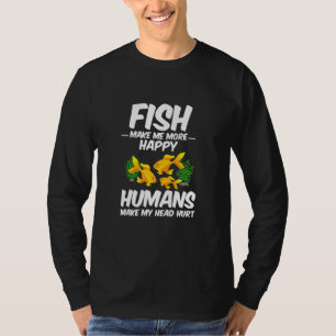 Camiseta Peixe me faz ser mais feliz humanos me machucam