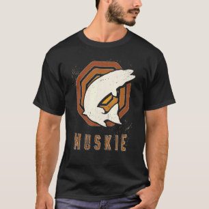 Camiseta Peixe Muskie Vintage Retro Clássico Amor Animal