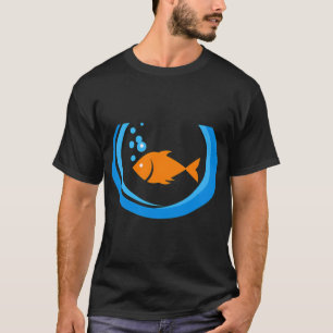 Camiseta Peixe nadando desenho animado