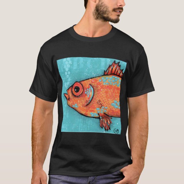 Camiseta Peixe no turquesa (Frente)