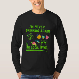 Camiseta Peixe Nunca Mais Beberei Ah Olha Vinho
