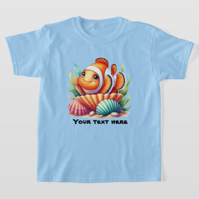 Camiseta Peixe-oceano bonito personalizável (Postura )