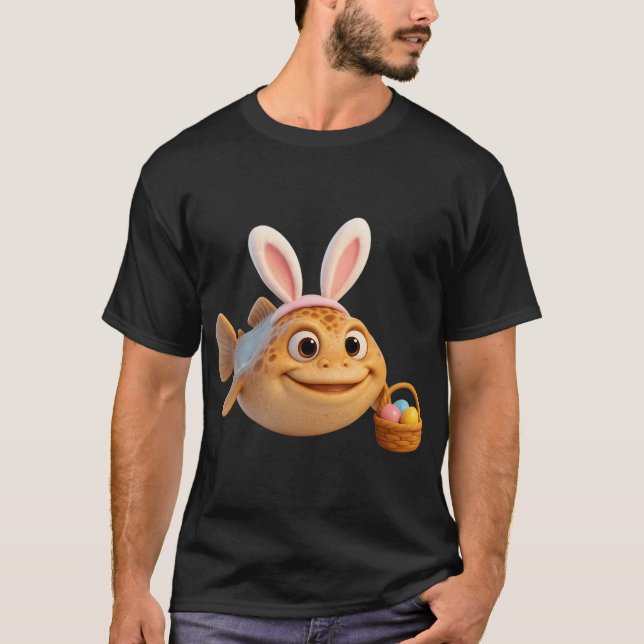 Camiseta Peixe Olhar Estelar de Páscoa (Frente)