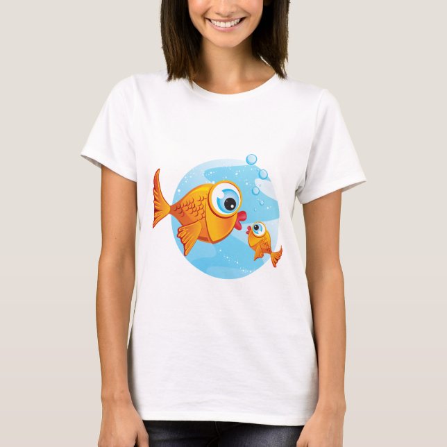 Camiseta PEIXE - Oliva e picada: (Frente)