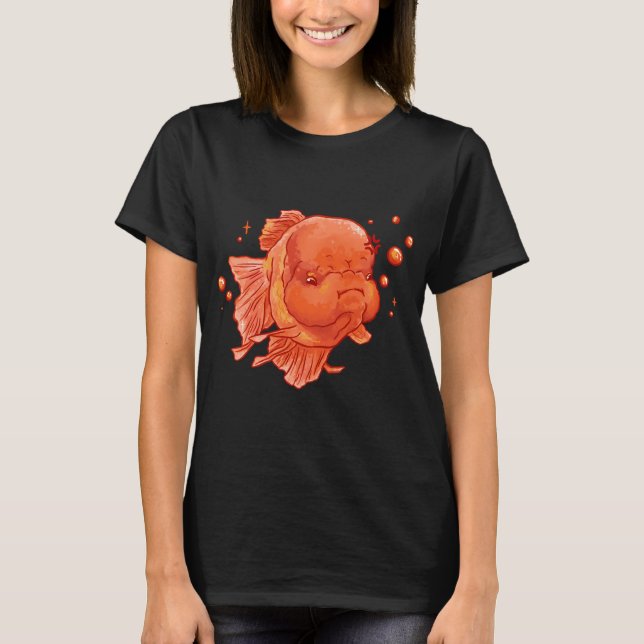 Camiseta Peixe Oranda Laranja Zangado (Frente)
