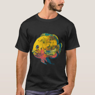 Camiseta Peixe Óscar Amarelo Com Barriga Rósea