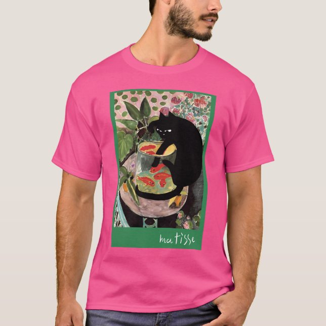 Camiseta Peixe-Ouro De Matisse E Um Gato (Frente)