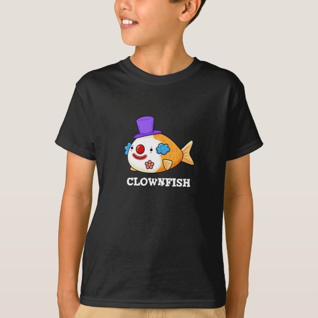 Camiseta Peixe-palha Engraçado Peixe-animal Pun Escuro BG (Frente)