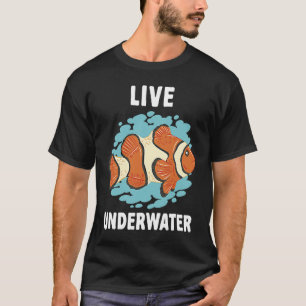 Camiseta Peixe-palha vivo Anemone